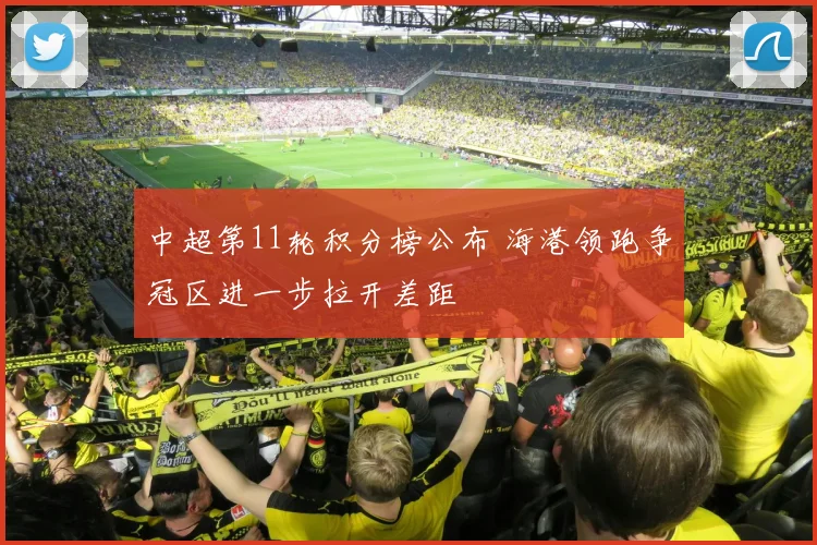 中超第11轮积分榜公布 海港领跑争冠区进一步拉开差距